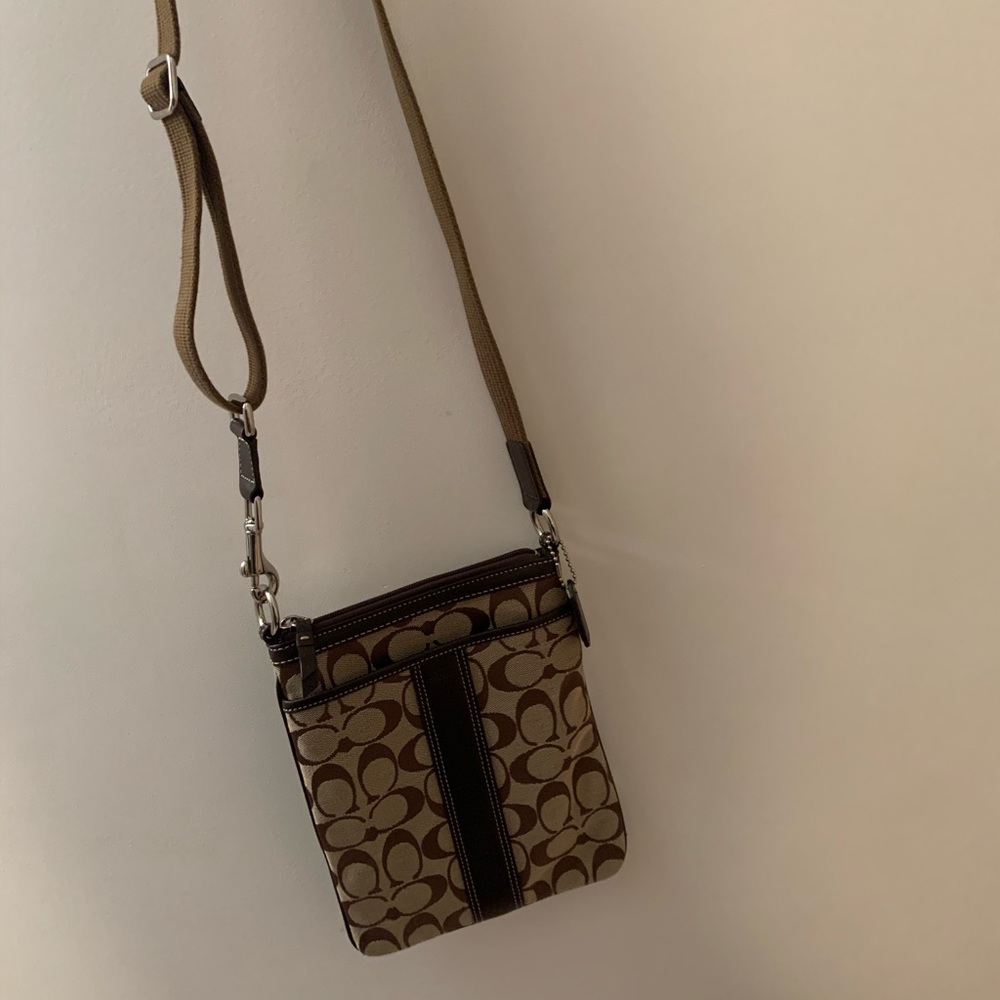 Coach Brown Signature Swingpack Crossbody